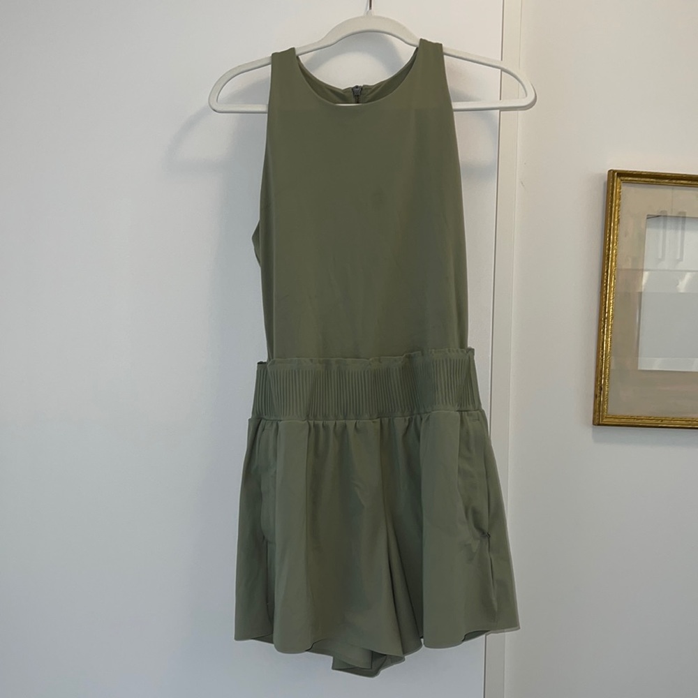 Athleta green cosmic flutter romper